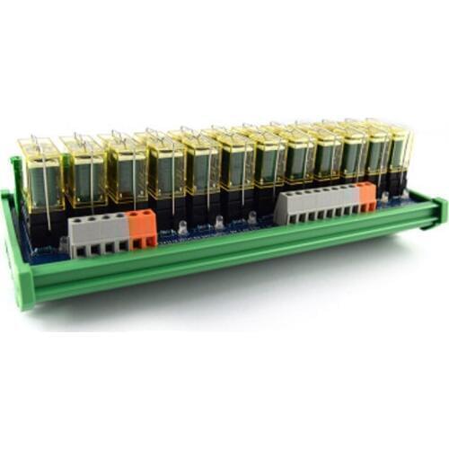 12-way relay dual-group module, 24V rail mounting, PLC amplifier board control board