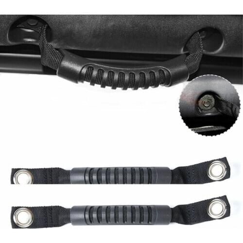 2Pcs Grab Handles Black Rear Seat Safety Grab Padded Roll Bars for Jeep Wrangler JK TJ