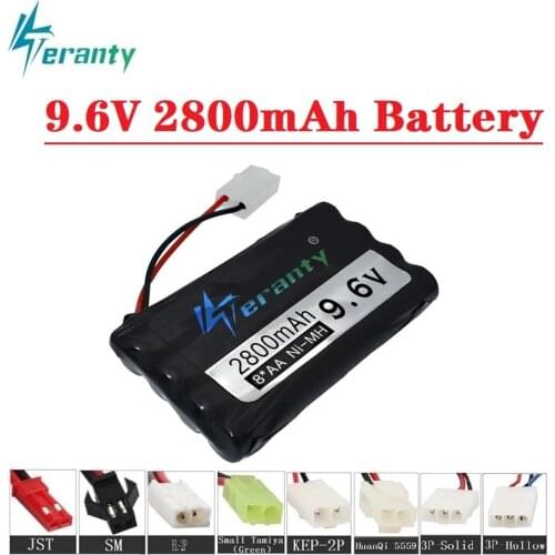 2800mah 9.6v Battery for RC Car Battery 9.6v 8*AA NiMH battery for Remote controlled electric toys tool boats Tanks Toys Guns