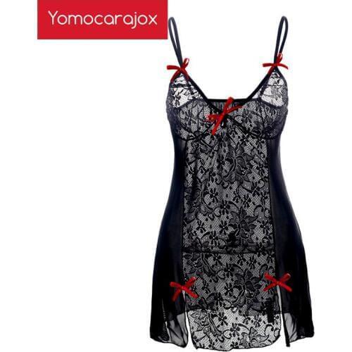 6XL Quality Comfortable Babydoll Sexy Lingerie Satin Lace Black Kimono Intimate Sleepwear Robe Night Gown Sex Products