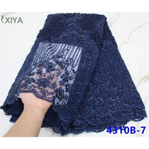 African Handmand Beaded Tulle Lace Fabric Red Nigerian Lace Fabric High Quality French Net Lace Fabric for Party APW3292B