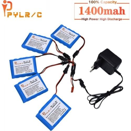 6v 1400mah Ni-CD Battery And Charger For Rc toys Car Tanks Robots Gun 1400mah AA 6v Rechargeable Battery Pack For Rc Boats