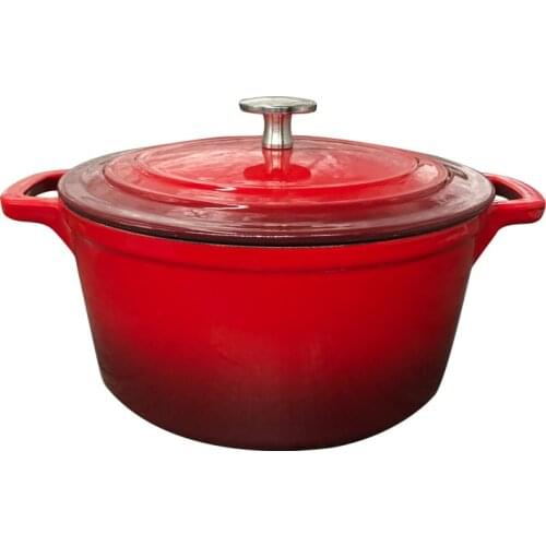 21cm cast iron enamel pot uncoated pot soup pot non-stick pig iron pot enamel pot stew pot soup pot