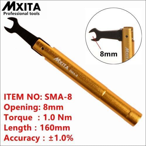 MXITA SMA torque wrench RF connector opening 8MM electrommunication Coax Adapter convertor Straight goldplated spanner