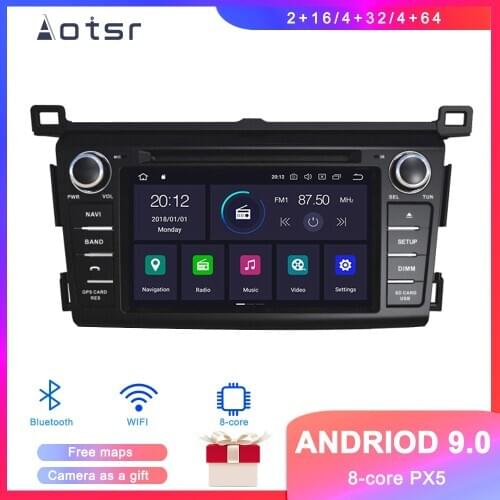 DSP Android 9.1 GPS Navigation Car DVD Player For Toyota RVA4 4 2013-2017 Auto Stereo Radio Multimedia Player Head Unit Recorder