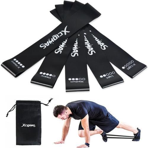 XC LOHAS Resistance Bands 10-50lbs Yoga Pilates Gym Training Fitness Rubber Bands 5 Level Expander Crossfit Rubber Loops Unisex