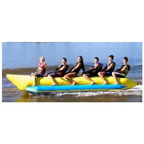 Hi Bouncia High Quality Popular Portable and PVC Tarpaulin Inflatable Banana Boat for Kids and Adult Play with 6 seats