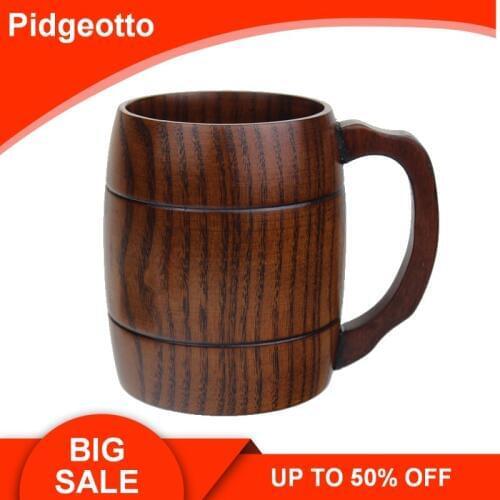 Personality Beer Mug With Handle Wooden Tankard Handmade From Jujube Wood Beer Lover Must Have Gift Free Shipping