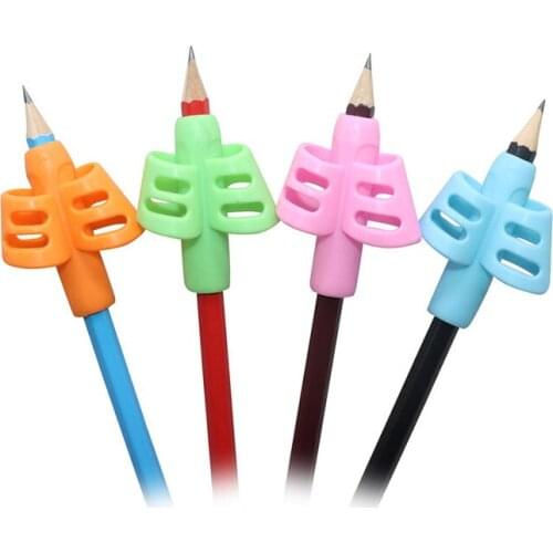 3Pcs Writing Posture Corrector Two Fnger Silicone Pen Holder Student Children Learning Writing Tools Supplies Gifts