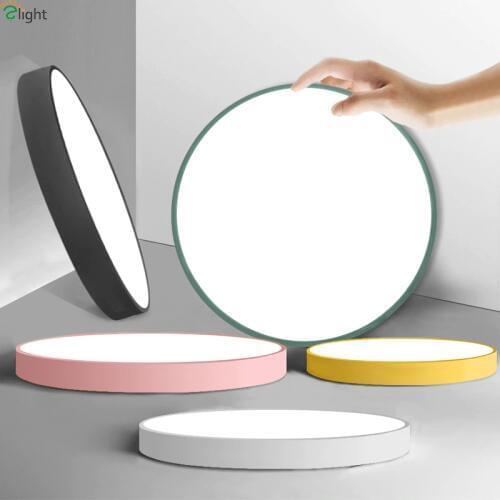 Nordic Minimalism Round Metal Led Ceiling Lights Living Room APP Dimmable Led Ceiling Lamp Bedroom Led Ceiling Light Fixtures