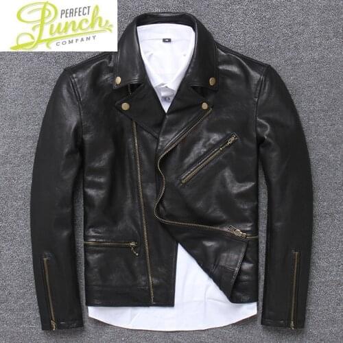 Genuine Mens Sheepskin Short Jacket Men Vintage Motorcycle Real Jackets Biker Leather Coat 16716 KJ4190