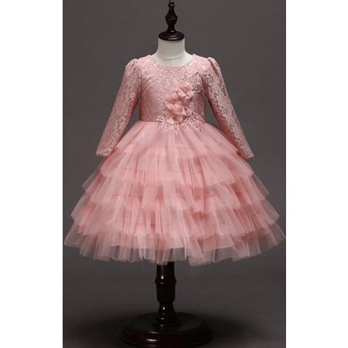 Summer Girl Teenage Clothing For Girls Baby Kids Autumn And Middle School Flower Childrens Princess Dress Mesh Party Dresses