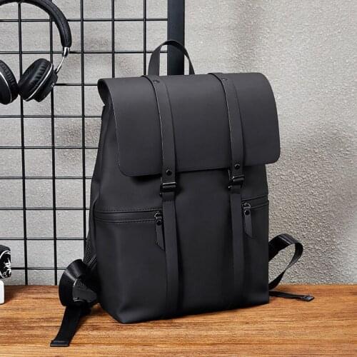 2021 NEW Leather backpack mens travel fashion soft cowhide leather backpack travel black color fashion designer backpack