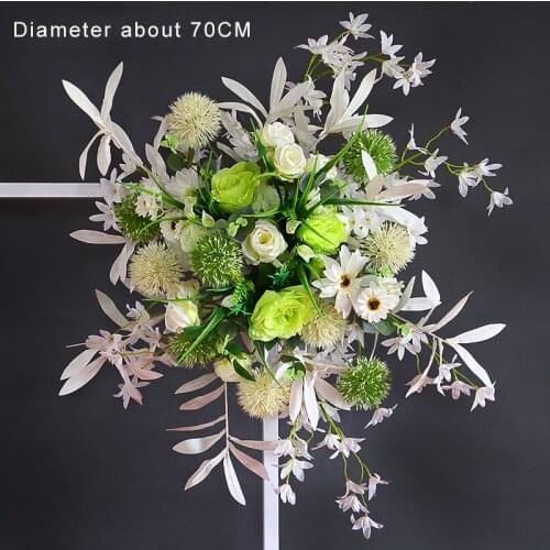 New Flower Wall Wedding Arch Decoration Floral Backdrops Faux Silk Rose Peony Flower Wedding Layout Frame Corner Hanging Flowers