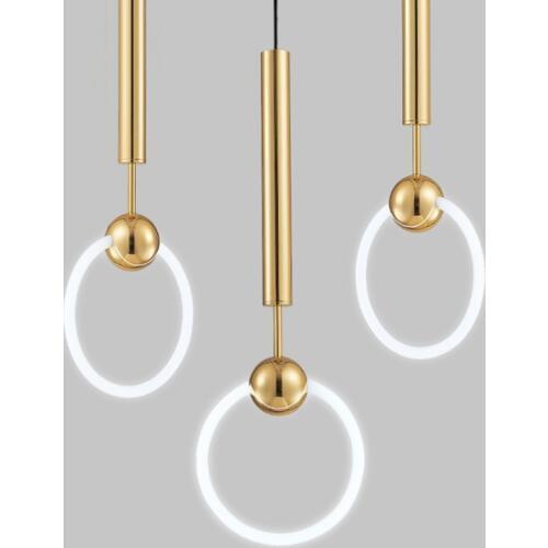 New classical cafe pub club single-head ring chandeliers Nordic postmodern lamps and lanterns of hotel restaurant