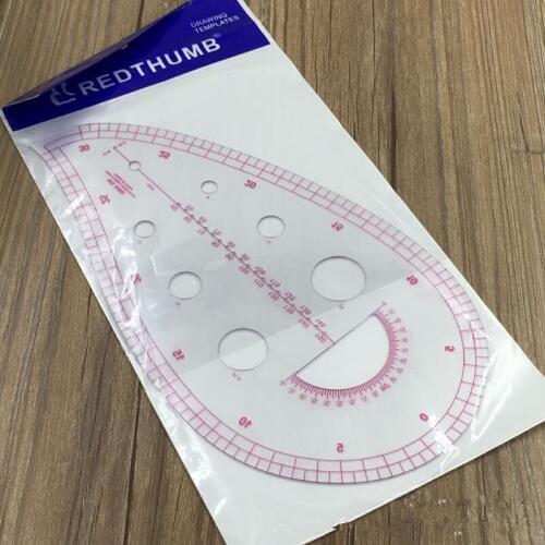 Clothing Drawing Plate Making Peach Shape Ruler Multifunctional Sleeve Curve Cutting Plastic Ruler Tailor Sewing Tools Patchwork