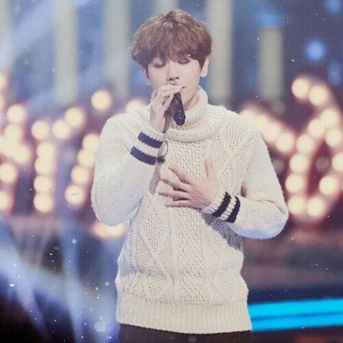 Kpop EXO BaekHyun same loose casual white turtleneck Solid Sweater Women Winter Warm Streetwear ladies Long Sleeve knit Sweaters