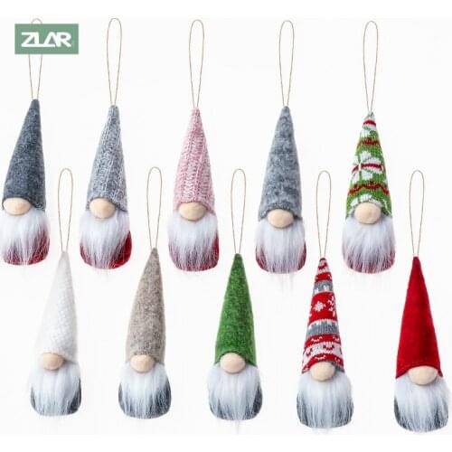 Christmas Ornaments DIY Xmas Gift Santa Claus Snowman Tree Pendant Doll Hang Decorations for Home Noel Natal New Year