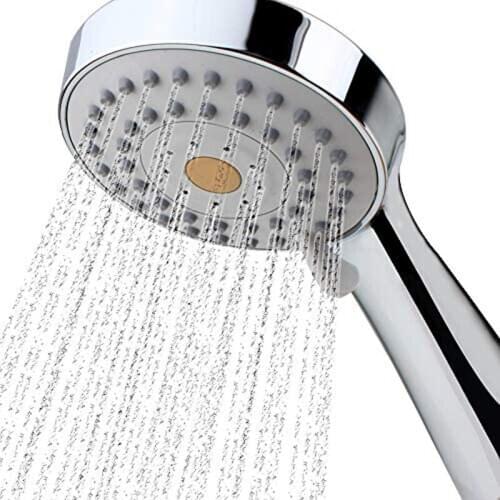 RUYAGE High Pressure Handheld Shower Head Water Saving Round ABS Chrome Booster Bath Shower High Pressure Handheld Hand Shower