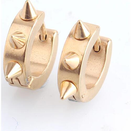Gold color srivet 316L Stainless Steel Stud Earrings for women men wholesale