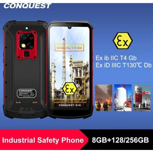 S16 ATEX Explosion-proof IP 68 Smartphone Helio P90 48MP Triple Cameras Zello PTT walkie talkie Intrinsically safe mobile phone
