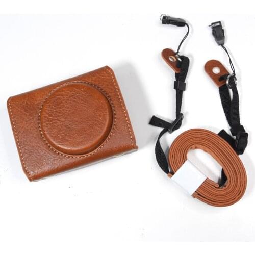 U Leather Camera Case For Sony RX100 RX100 II III RX100 IV V RX100 VI camera Bag Cover with strap