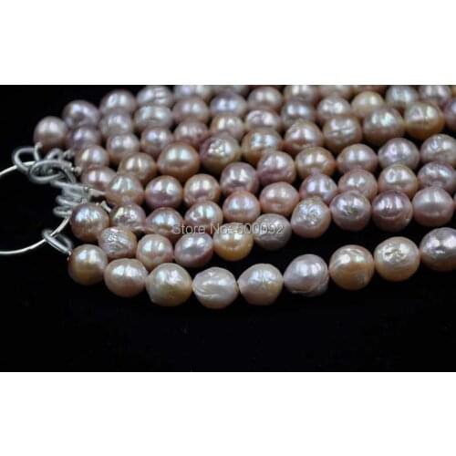 GORGEOUS 10-12mm Natural purple Kasumi pearl strings 40cm