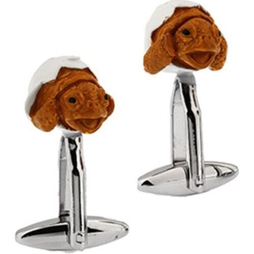 Animal Series Yellow and White Two-color Tortoise Cufflinks Novelty Cuff Links Fashion Business Mens Jewelry Gifts