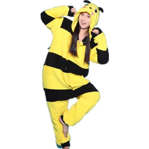 Winter Cute Bee Tracksuit Pajamas Soft Cartoon Costume Onesies Pajamas Combinaison Womens Pijamas Animal pijama feminino