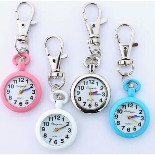10PCS Brand New Fashion Colorful Children Watch Pocket Pendant Key Ring Chain Quartz Dress Watch GL81KM10 Free Shipin