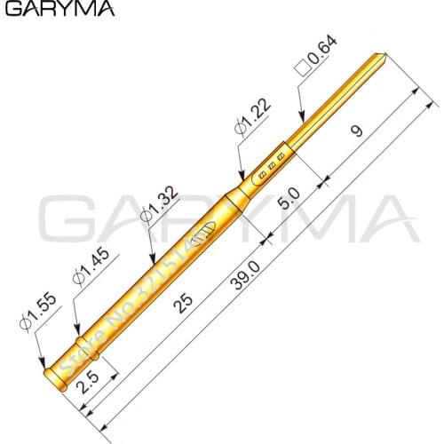 100Pcs RL75-1W Test Probe Pogo Pin Receptacle Length 39.0mm Tool