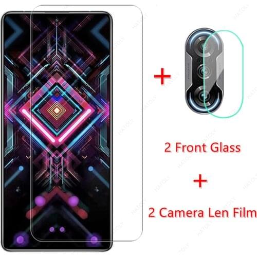 2Pcs Tempered Glass for Xiaomi Redmi K40 Gaming Glass for Xiaomi Redmi K40 Gaming Pro Plus Film Screen Protector Camera Len Film