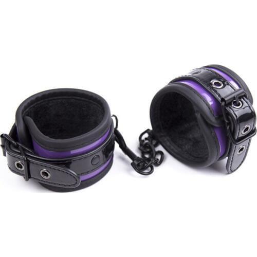 2018 Sex shop sale Bondage fun handcuffes Leather-covered chain tied hands for woman bdsm Adult sex toy for couples sex products