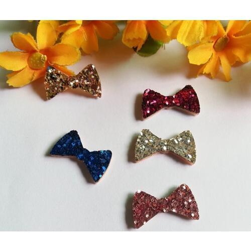 30pcs Thin felt appliques Mix colors Tie patterns glitter patches DIY Scrapbooking Embellishment Decorative ornaments
