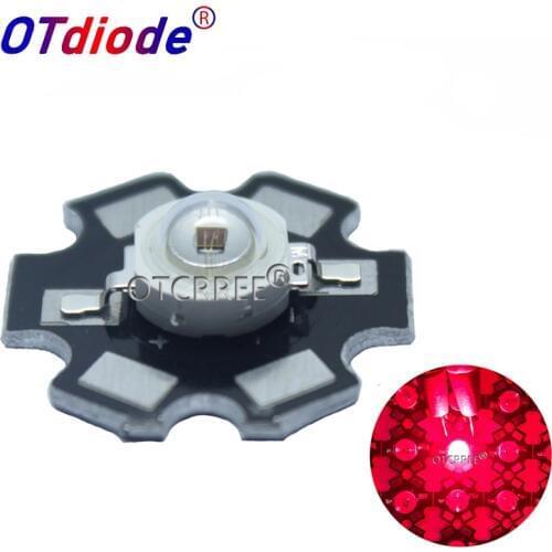 5-100PCS 1W-3W High Power LED Chip 3W Grow LED Deep Red 660nm-665nm Light Bulb Emitter Part SMD Diode COB DIY Grow Light For