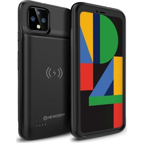 NEWDERY For Google Pixel 4 Battery Case, Qi Wireless Charging Compatible 5000mAh Slim External Charger Case For Pixel 4