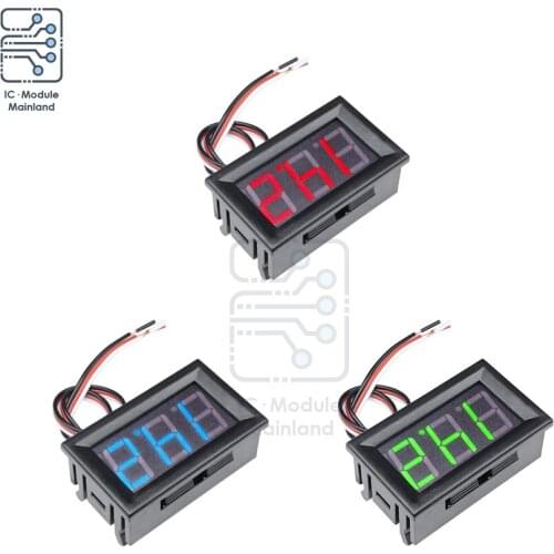 DC 0V 30V Mini 0.56" 0.56 Inch LED Digital Display Tube Voltmeter Panel Accurate 3 Wires Voltage Meter Red Blue Green For Car