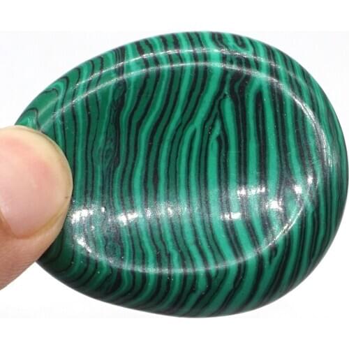 Thumb Worry Stone Nice Gemstone Green Taiwan Turquoise Sand Crystal Healing Reiki Massage Meditation Pocket PalmStone