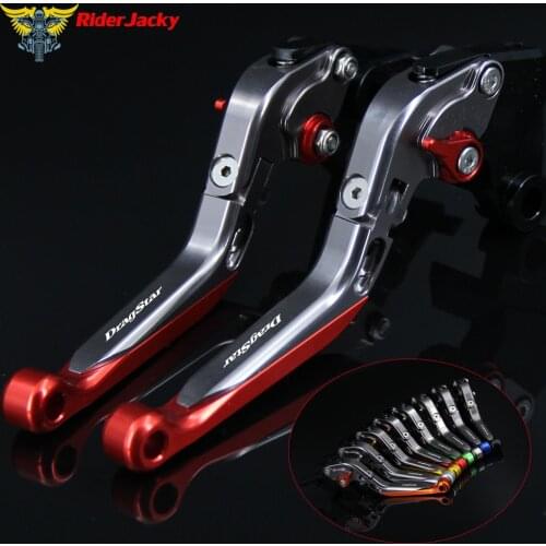 Red+Titanium Motorcycle Adjustable CNC Brake Clutch Lever For Yamaha XVS 650 XVS650 DRAGSTAR 1997-2003 2002 NOT fit classic type