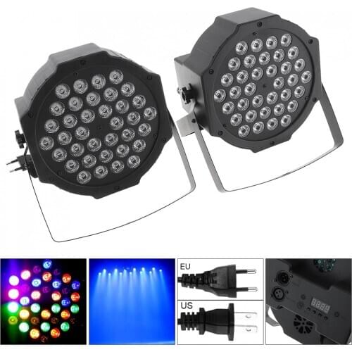 Par Lights 2pcs 36LED RGB Stroboscope Flash Lamp with Stand and DMX Interface for Disco / Stage / Bar