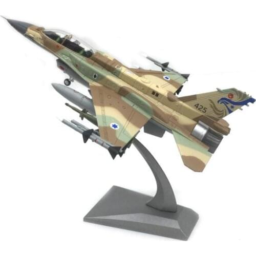 Diecast 1:72 Israeli Airlines F-16I Thunderstorm Simulation Alloy Fighter Model Finished Desktop Decoration Holiday Gift