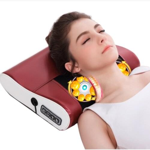 Neck Massager Shiatsu Shoulder Back Massager Heat 4D Massage Pillow With 16 Heads 3 Modes for Back Shoulder Muscle Pain Relief