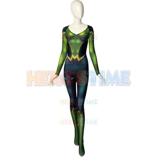 Mera Cosplay Costume Spandex Mera Costume Woman Superhero Halloween Costumes for Woman Hot Sale