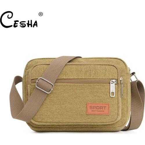 Fashion Canvas Men Small Shoulder Bag High Quality Durable Fabric Mens Handbag Casual Portable Messenger Bag Flap Crossbody Bag