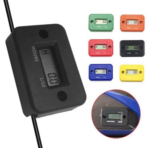 Motorcycle Digital LCD Display Waterproof Engine Hour Meter Timer Accumulator
