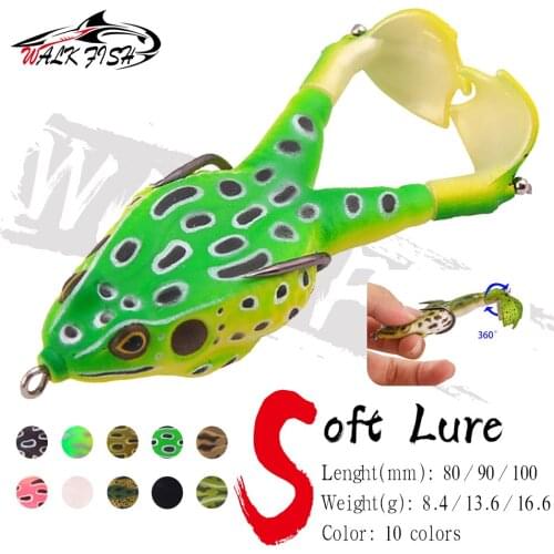 WALK FISH 8.4G/13.6G/16.6G Frog Soft Baits Double Propeller Shad Soft Lure Jigging Fishing Lure Wobbler Silicone Artificial Bait