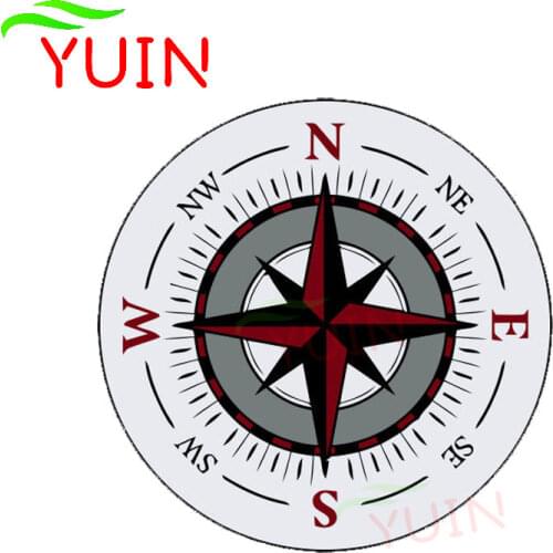 Funny Nautical Theme Compass Car Sticker Motorcycle Accessories Personalized PVC Graphic Decoration Waterproof Decal 13*13cm