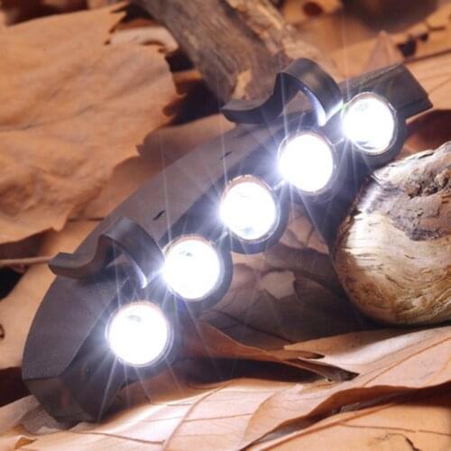 Night Safe Clip-on 5 Leds Head Cap/Hat Brim Light Head Lamp Torch Fishing Camping Hunting Cycling Hiking Outdoor Lighting