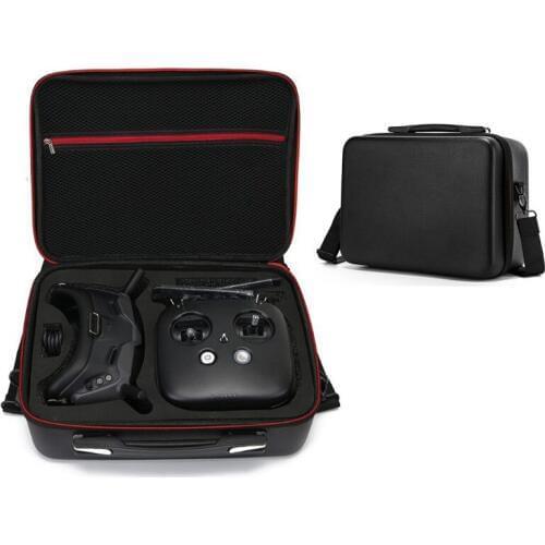 OOTDTY Portable Waterproof Nylon/PU Storage Bag Handbag Carry Case for DJI FPV Experience/Fly More Combo VR Glasses