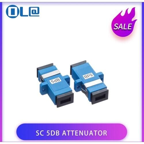 Free Shipping 5PCS/Bag SC 5dB Fixed Type Fiber Optic Attenuator Flange Type Optical Attenuator 5dB